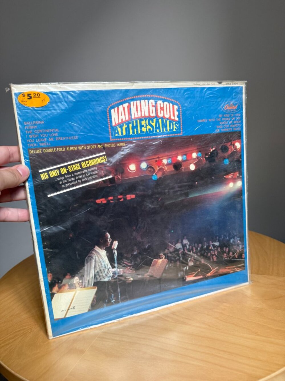 At The Sands by Nat King Cole Vintage Vinyl Record c1976 Jazz Music